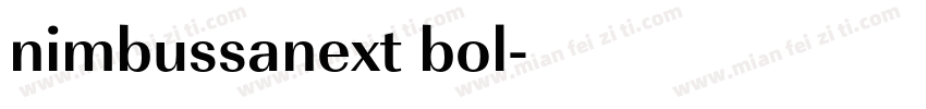 nimbussanext bol字体转换